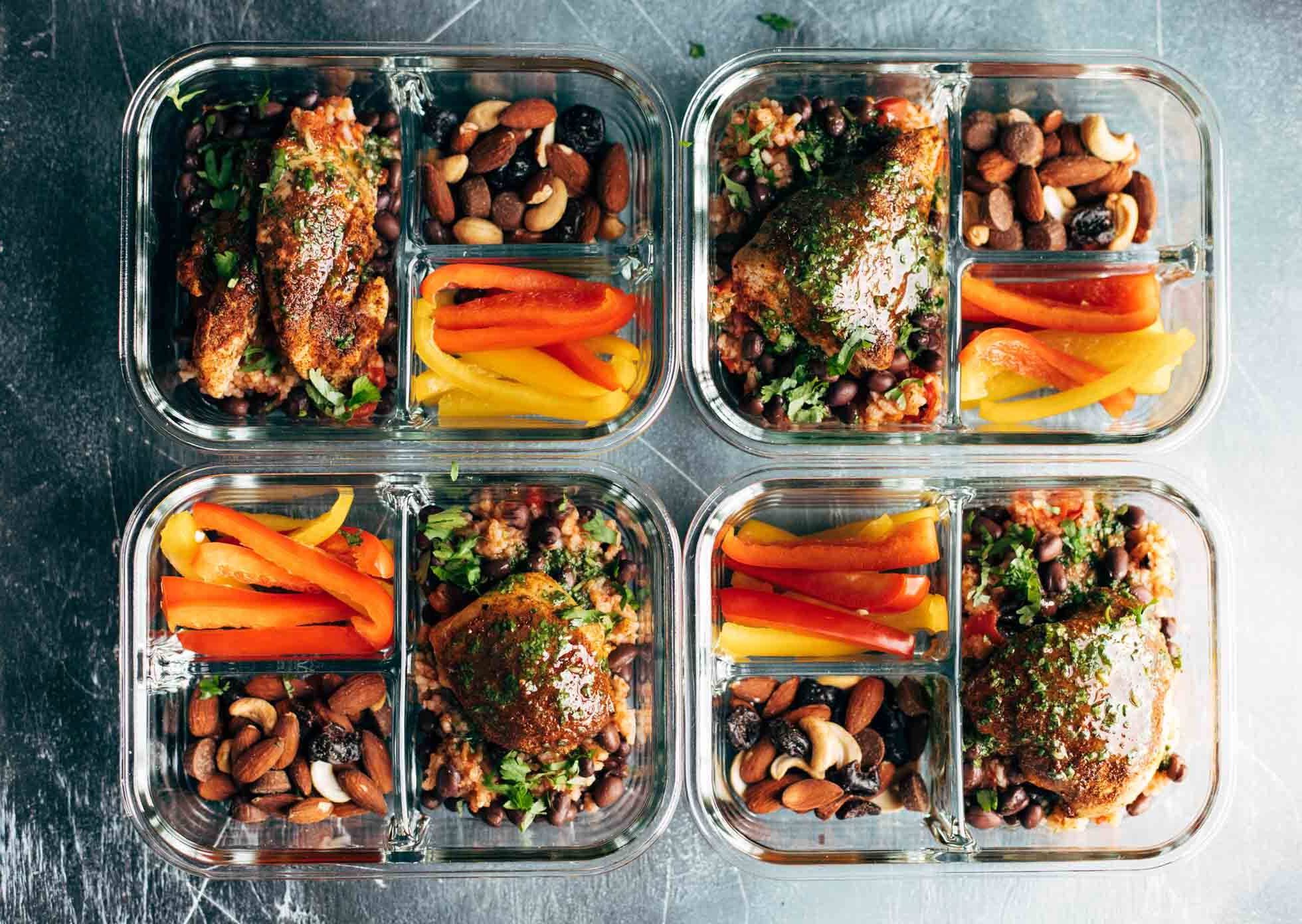 Meal Prep strategy #3 - full-blown meal prep, complete meals cooked and packaged.